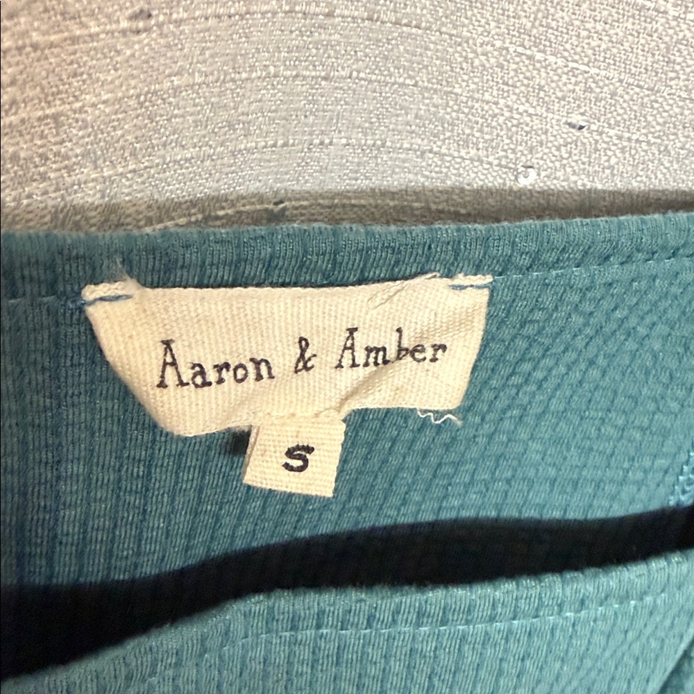 Aaron & Amber Teal Ruffle Blouse - Picture 2 of 4